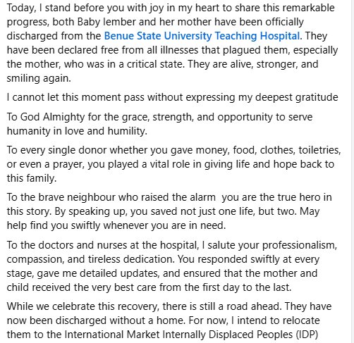 Remarkable Recovery for Malnourished Child Found Abandoned in Benue